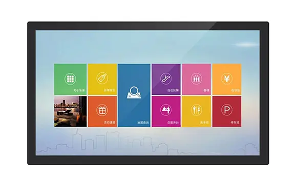 Monitor industrial de toque PCAP com moldura zero de 18,5 polegadas