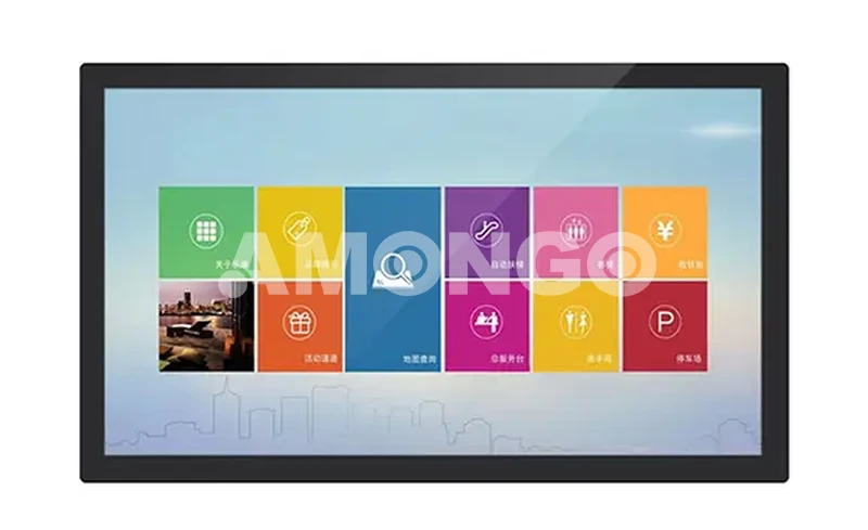 Monitor industrial de toque PCAP com moldura zero de 18,5 polegadas