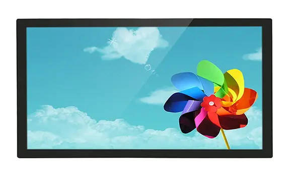 Monitor LCD de 24 polegadas com vidro temperado