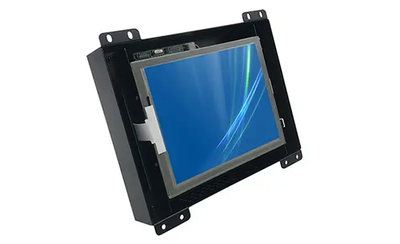 Monitor LCD de toque industrial de montagem em rack de 6,5 polegadas