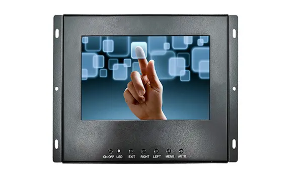 Monitor LCD industrial de montagem em rack de 7 polegadas